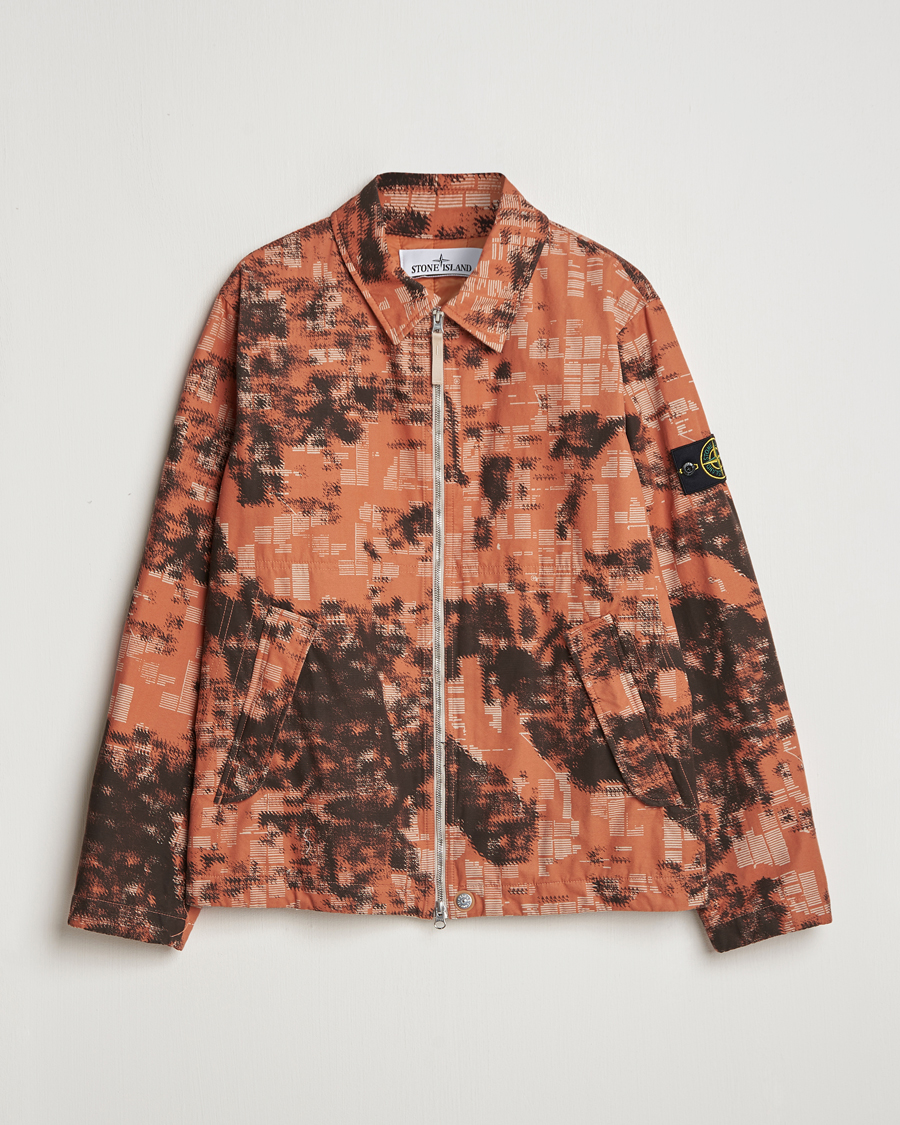 Men | Coats & Jackets | Stone Island | David Light TC Garment Dyed Camo Jacket Orange