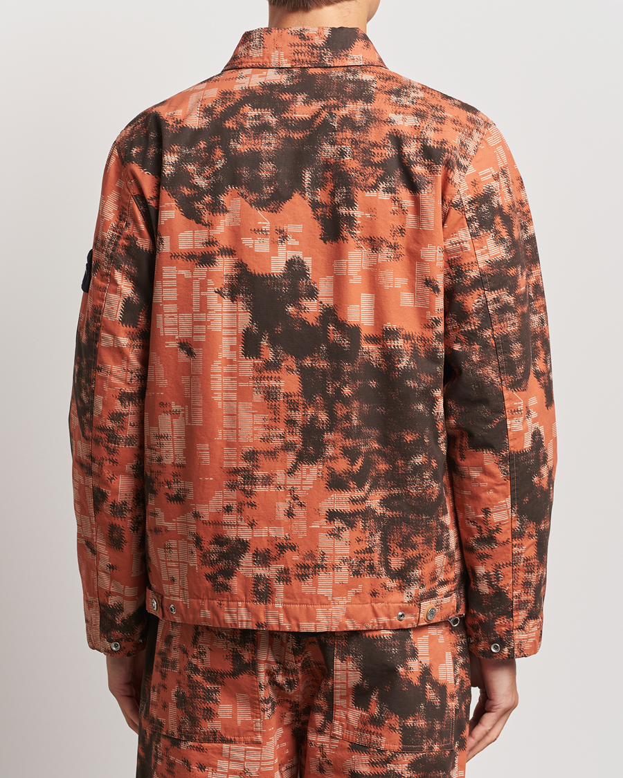 Men | Coats & Jackets | Stone Island | David Light TC Garment Dyed Camo Jacket Orange
