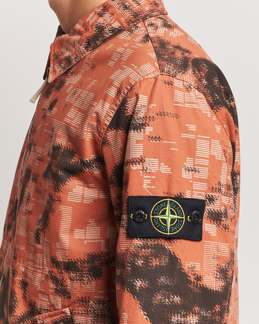 Men | Coats & Jackets | Stone Island | David Light TC Garment Dyed Camo Jacket Orange