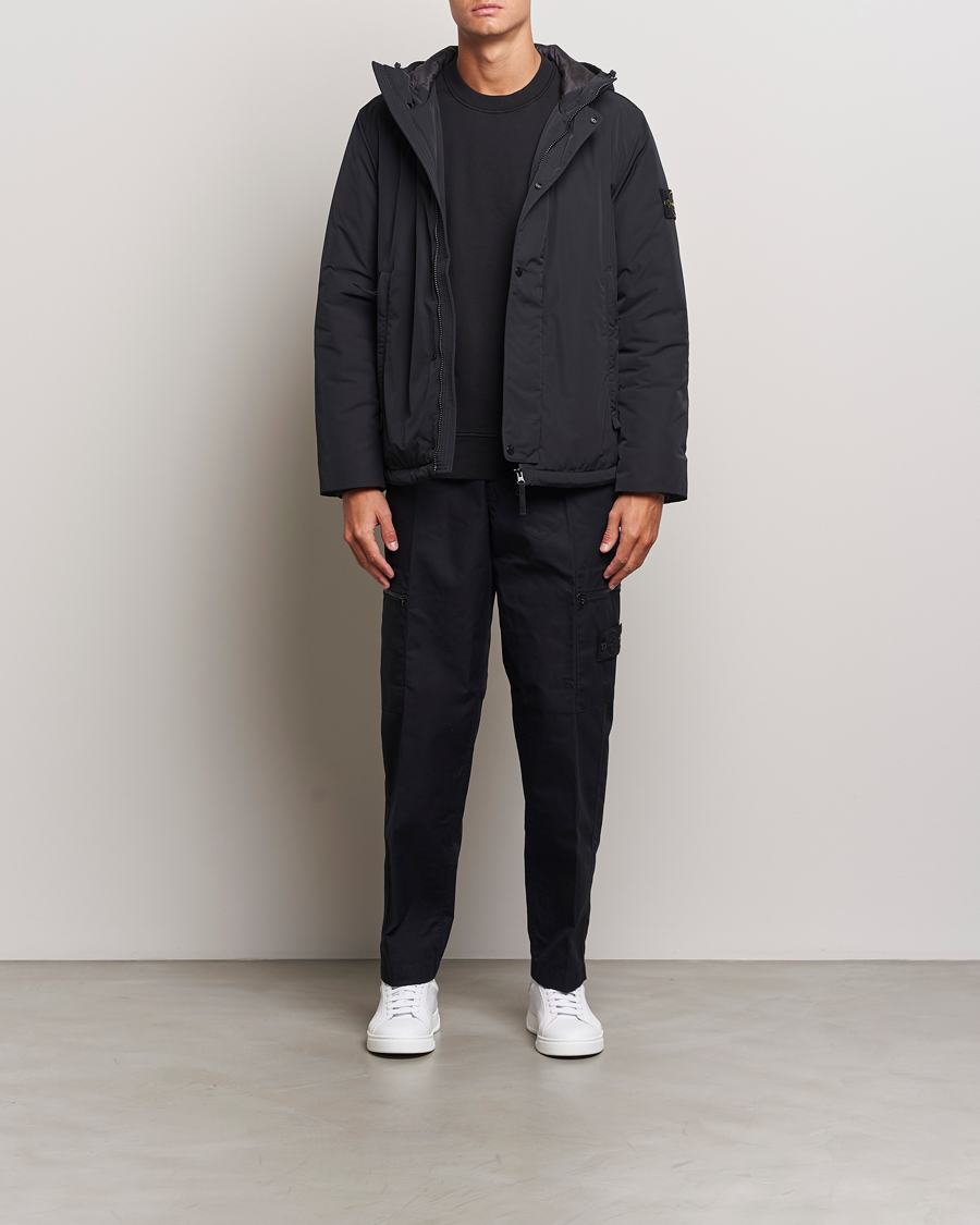 Men | Coats & Jackets | Stone Island | Micro Twill Hooded Jacket Black