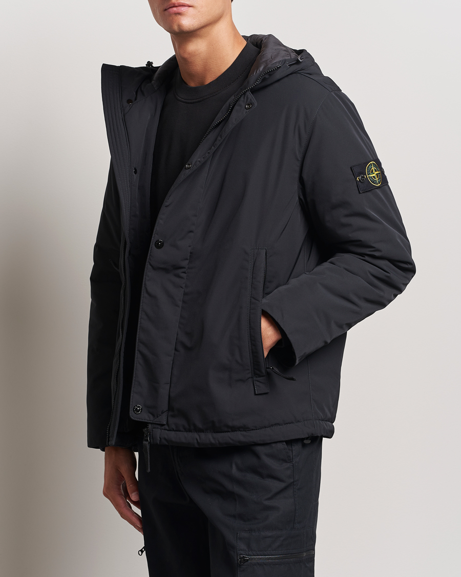 Men | Coats & Jackets | Stone Island | Micro Twill Hooded Jacket Black