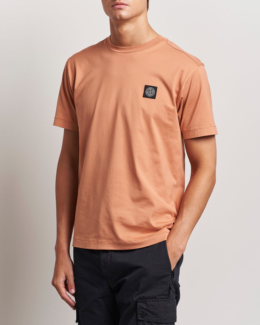 Men | T-Shirts | Stone Island | Garment Dyed Jersey T-Shirt Orange