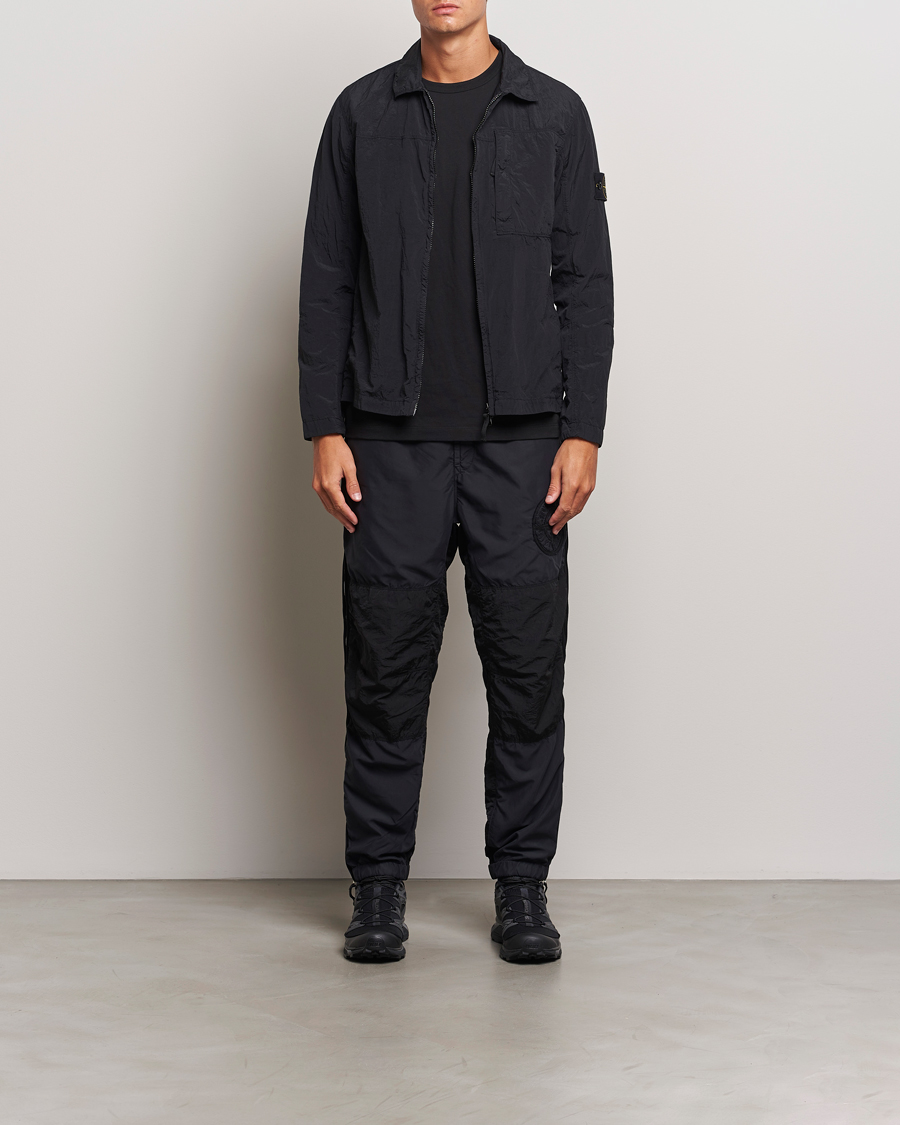 Men | Trousers | Stone Island | Washed Nylon Jogger Pants Black