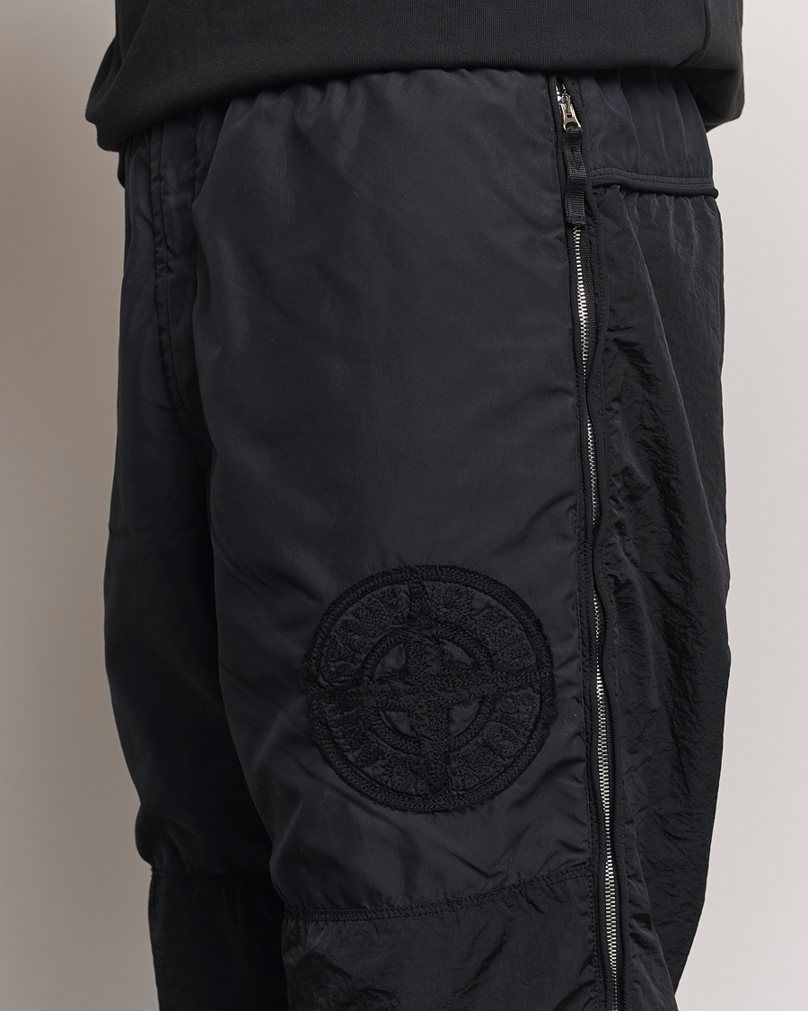 Men | Trousers | Stone Island | Washed Nylon Jogger Pants Black