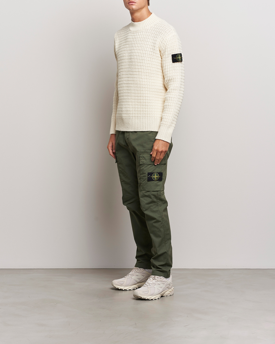 Men | Trousers | Stone Island | Stretch Cotton Gabardine Trousers Musk