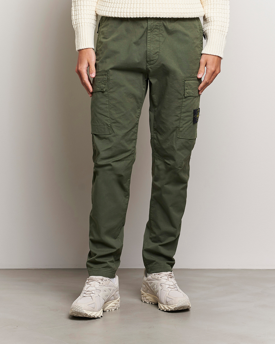 Men | Trousers | Stone Island | Stretch Cotton Gabardine Trousers Musk