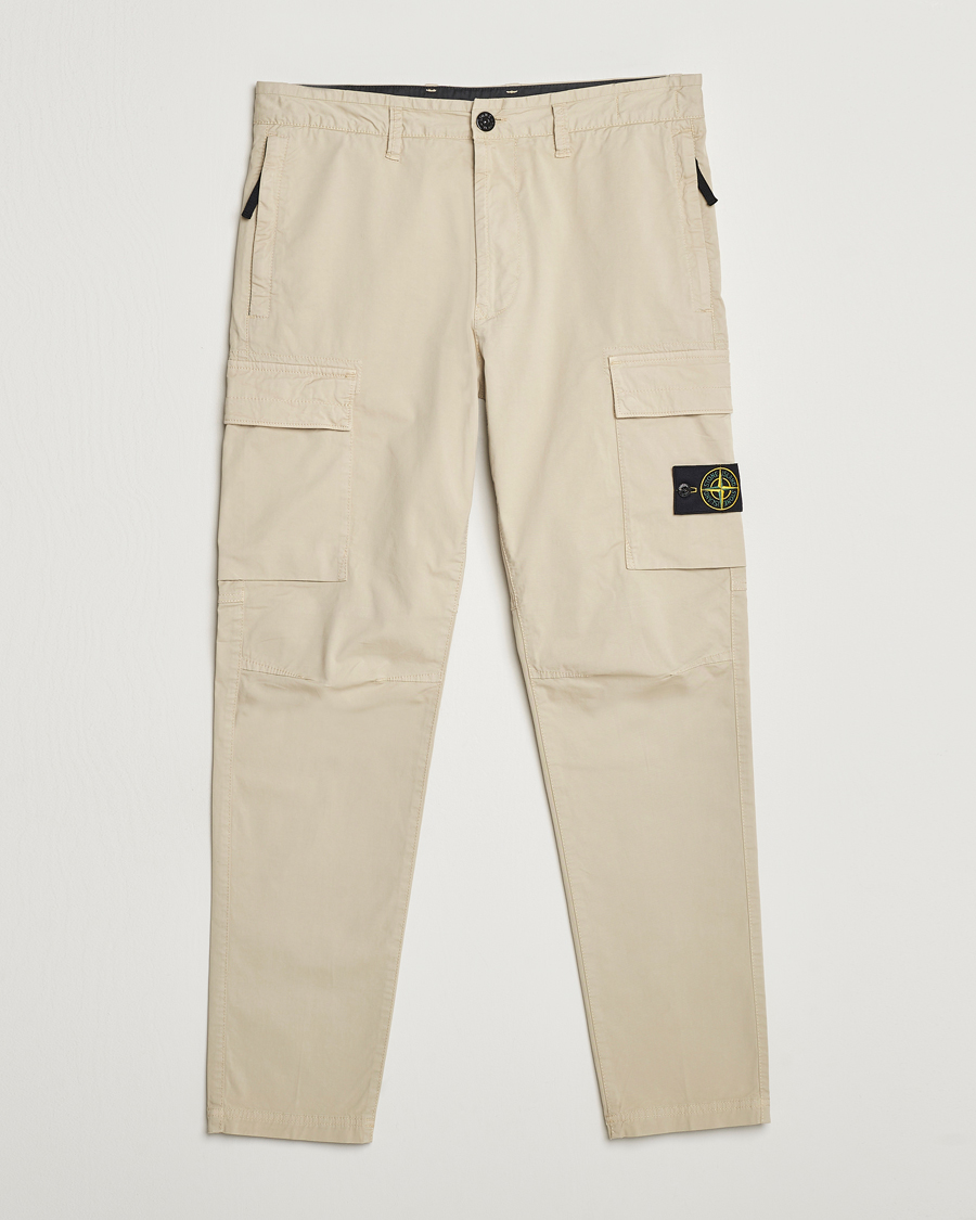 Men | Trousers | Stone Island | Stretch Cotton Gabardine Trousers Plaster