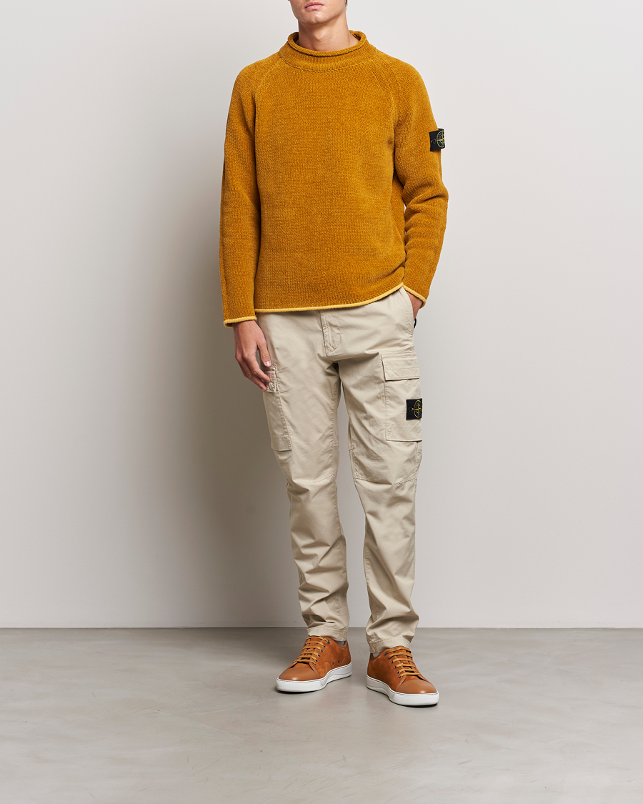 Men | Trousers | Stone Island | Stretch Cotton Gabardine Trousers Plaster