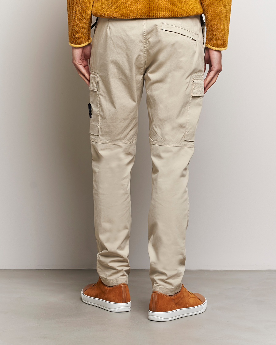 Men | Trousers | Stone Island | Stretch Cotton Gabardine Trousers Plaster