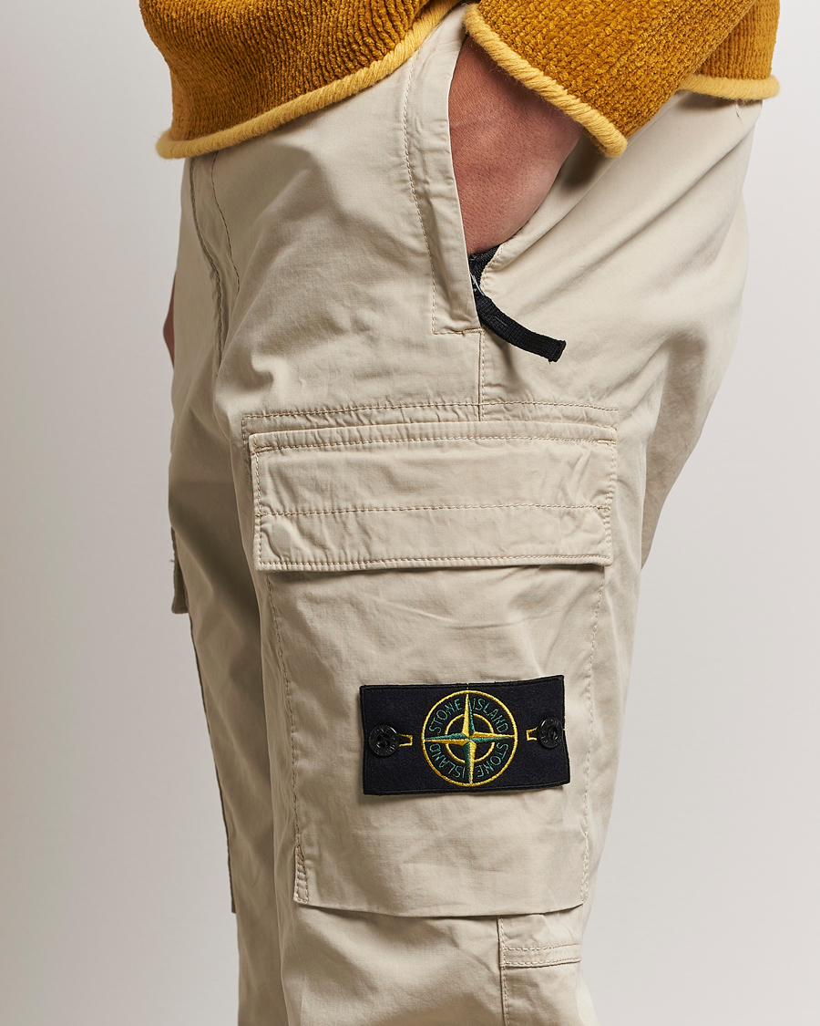 Men | Trousers | Stone Island | Stretch Cotton Gabardine Trousers Plaster