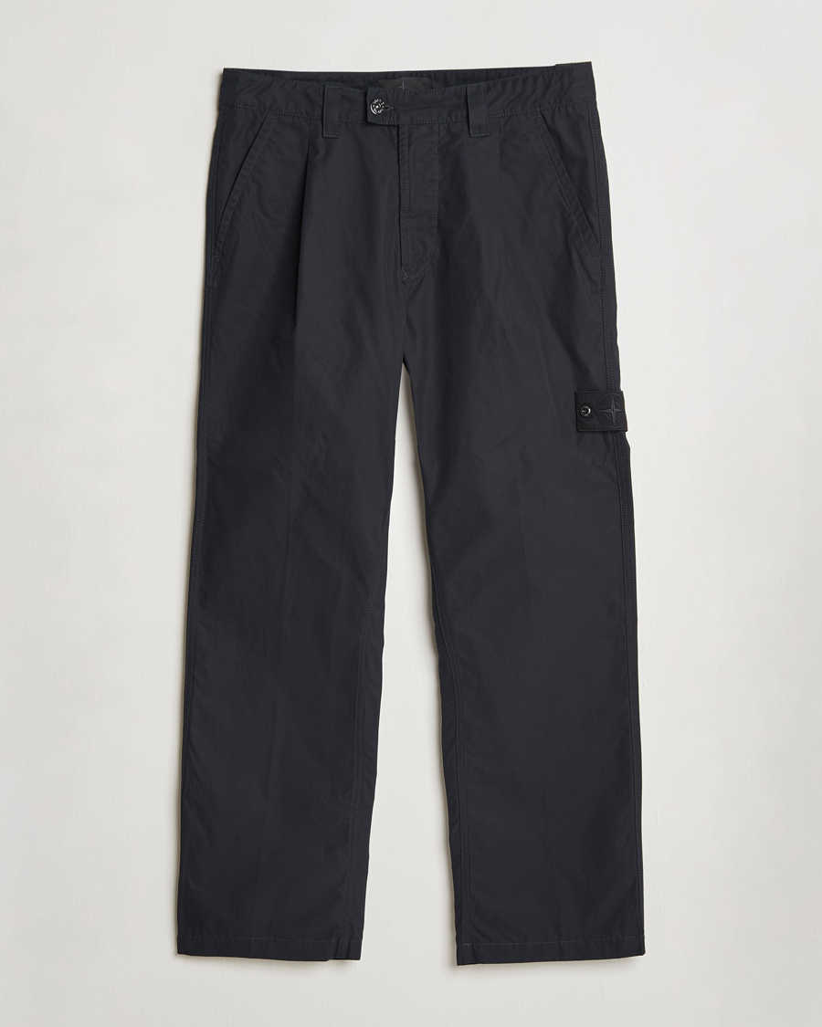 Stone Island Ghost Cotton Ventile Pants Black at CareOfCarl.com