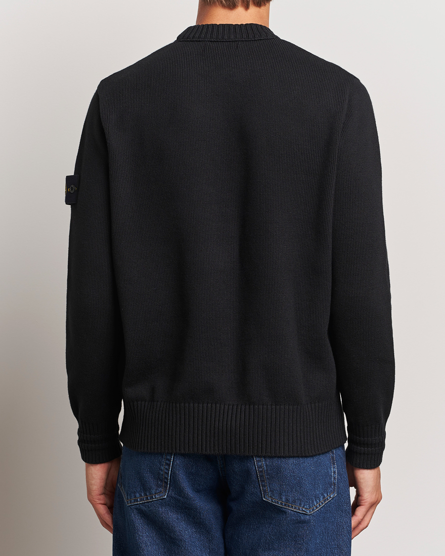 Stone Island Winter Cotton Knitted Crew Neck Black at CareOfCarl.com