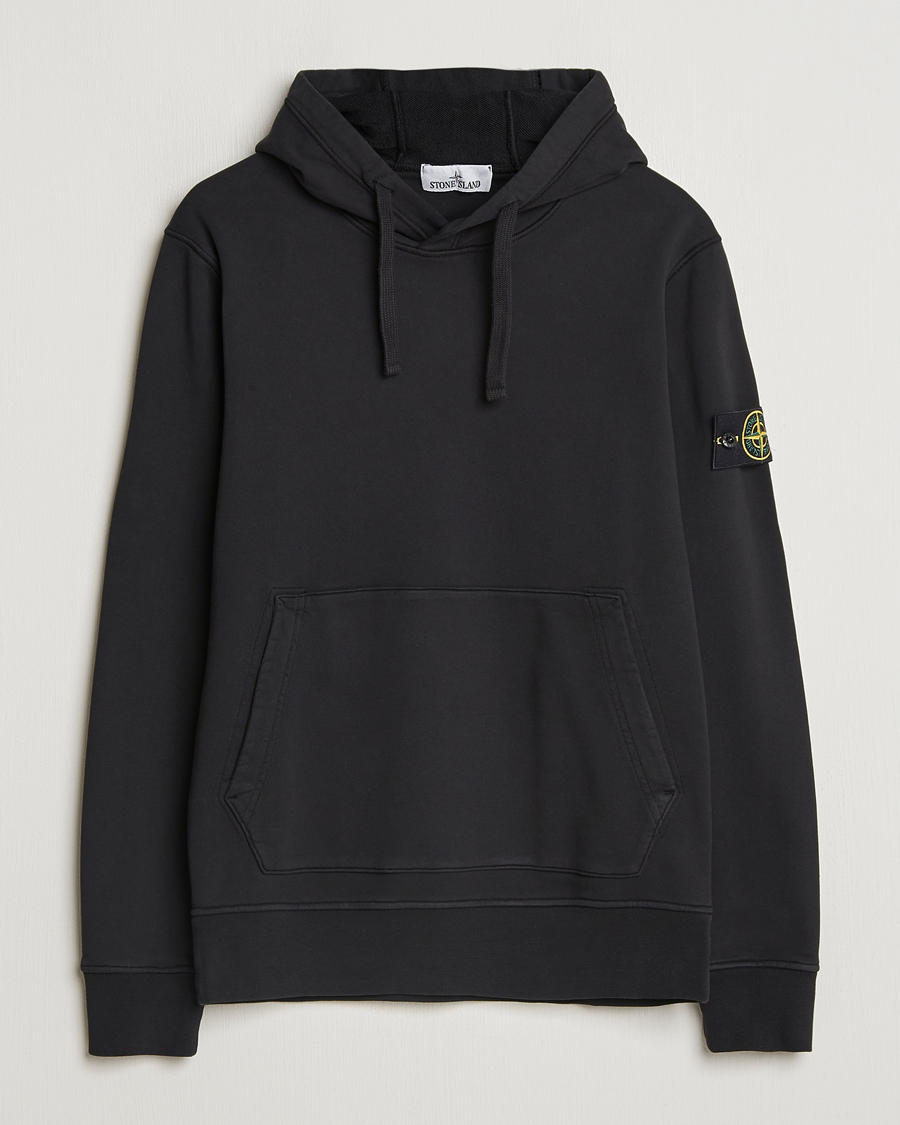 Men | Sweaters & Knitwear | Stone Island | Garment Dyed Fleece Hood Black