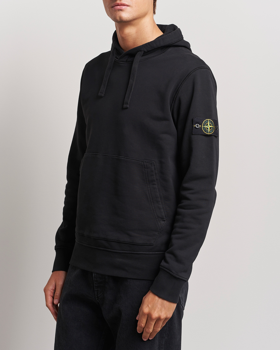 Men | Sweaters & Knitwear | Stone Island | Garment Dyed Fleece Hood Black