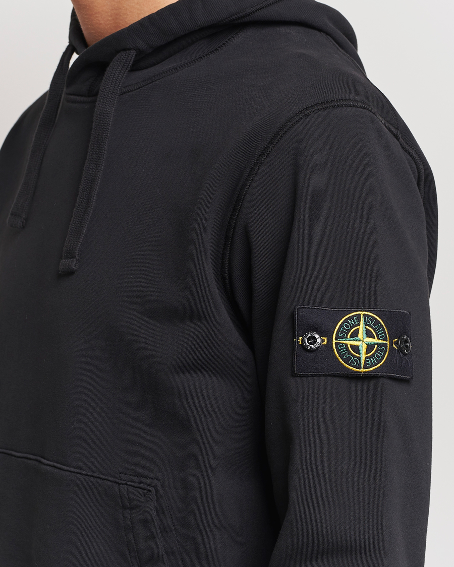 Men | Sweaters & Knitwear | Stone Island | Garment Dyed Fleece Hood Black