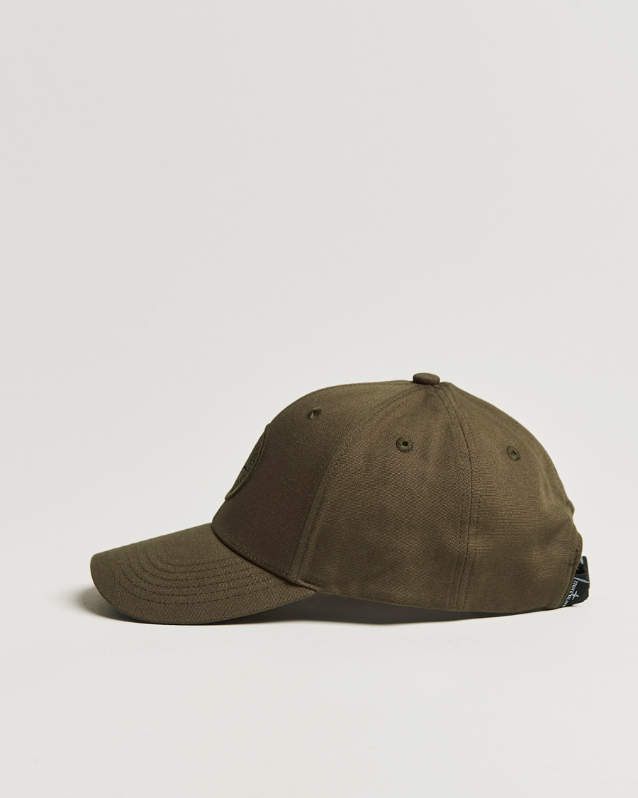 Men | Stone Island Cotton Rep Logo Cap Military Green | Stone Island | Cotton Rep Logo Cap Military Green