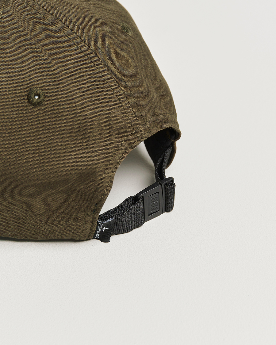 Men | Stone Island Cotton Rep Logo Cap Military Green | Stone Island | Cotton Rep Logo Cap Military Green