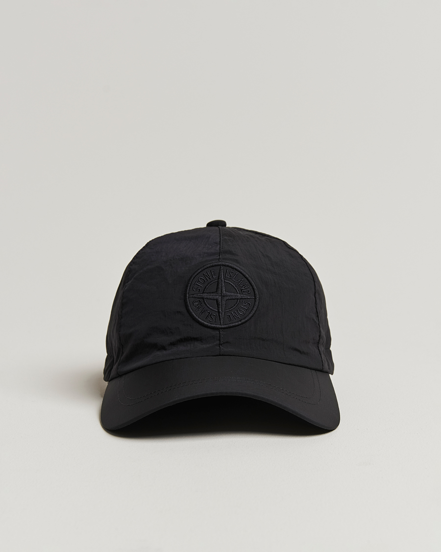 Men | Stone Island Nylon Metal Logo Cap Black | Stone Island | Nylon Metal Logo Cap Black