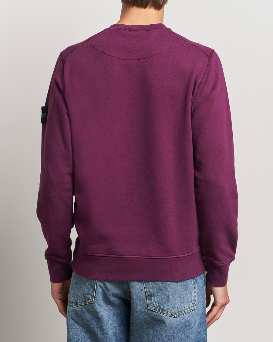 Men | Sweaters & Knitwear | Stone Island | Garment Dyed Fleece Sweatshirt Burgundy