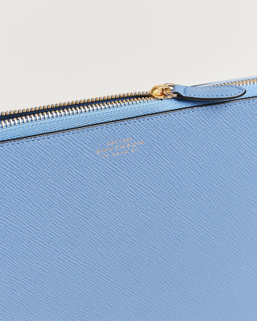 Men | Bags | Smythson | Panama Large Laptop Case Nile Blue