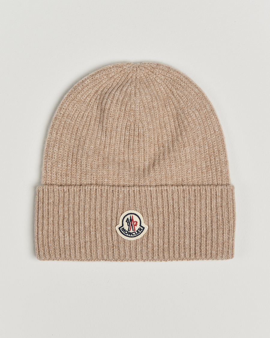 Men | Moncler Cashmere Beanie Beige | Moncler | Cashmere Beanie Beige