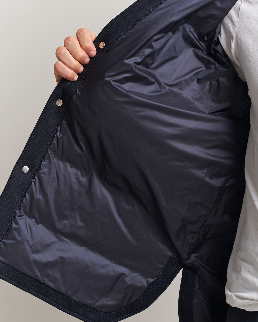 Moncler Genius X Palm Angels Shirt Jacket Navy at CareOfCarl.com