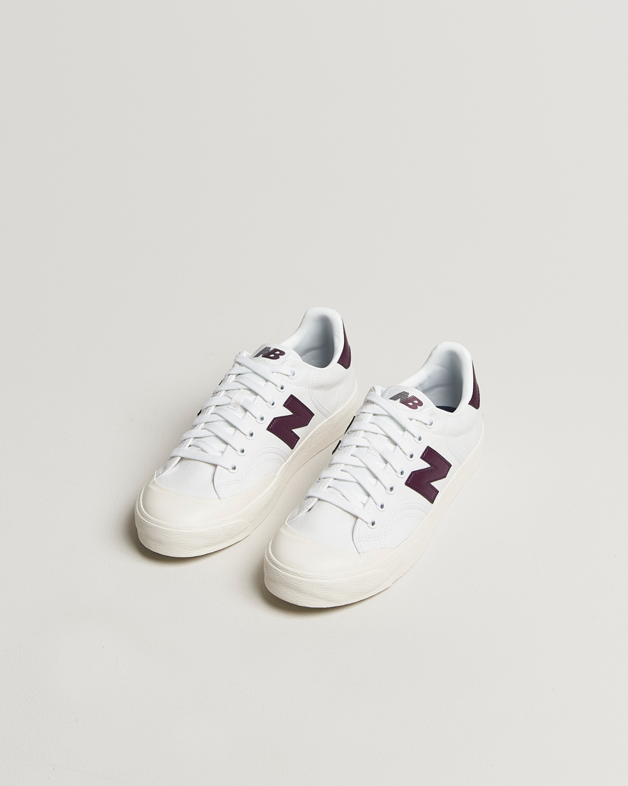 Men | New Balance B100 Sneakers White/Burgundy | New Balance | B100 Sneakers White/Burgundy