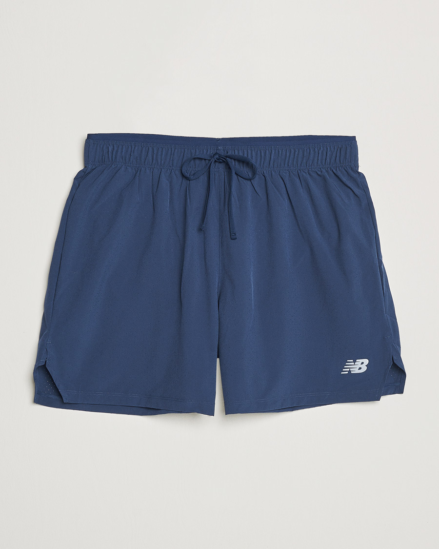 Men | Shorts | New Balance Running | Athletics 5 Run Shorts Navy