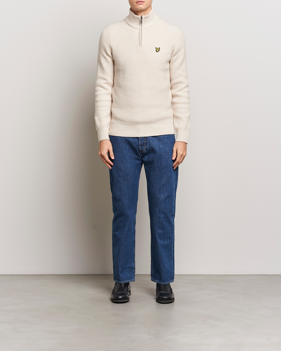 Men | Sweaters & Knitwear | Lyle & Scott | Shaker Stitch Half Zip Cove