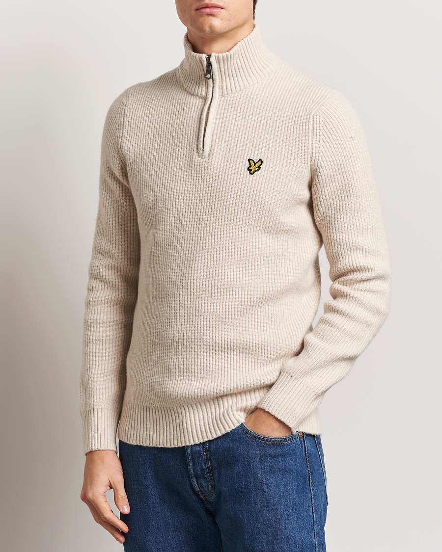 Men | Sweaters & Knitwear | Lyle & Scott | Shaker Stitch Half Zip Cove