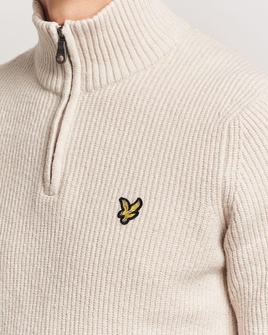 Men | Sweaters & Knitwear | Lyle & Scott | Shaker Stitch Half Zip Cove