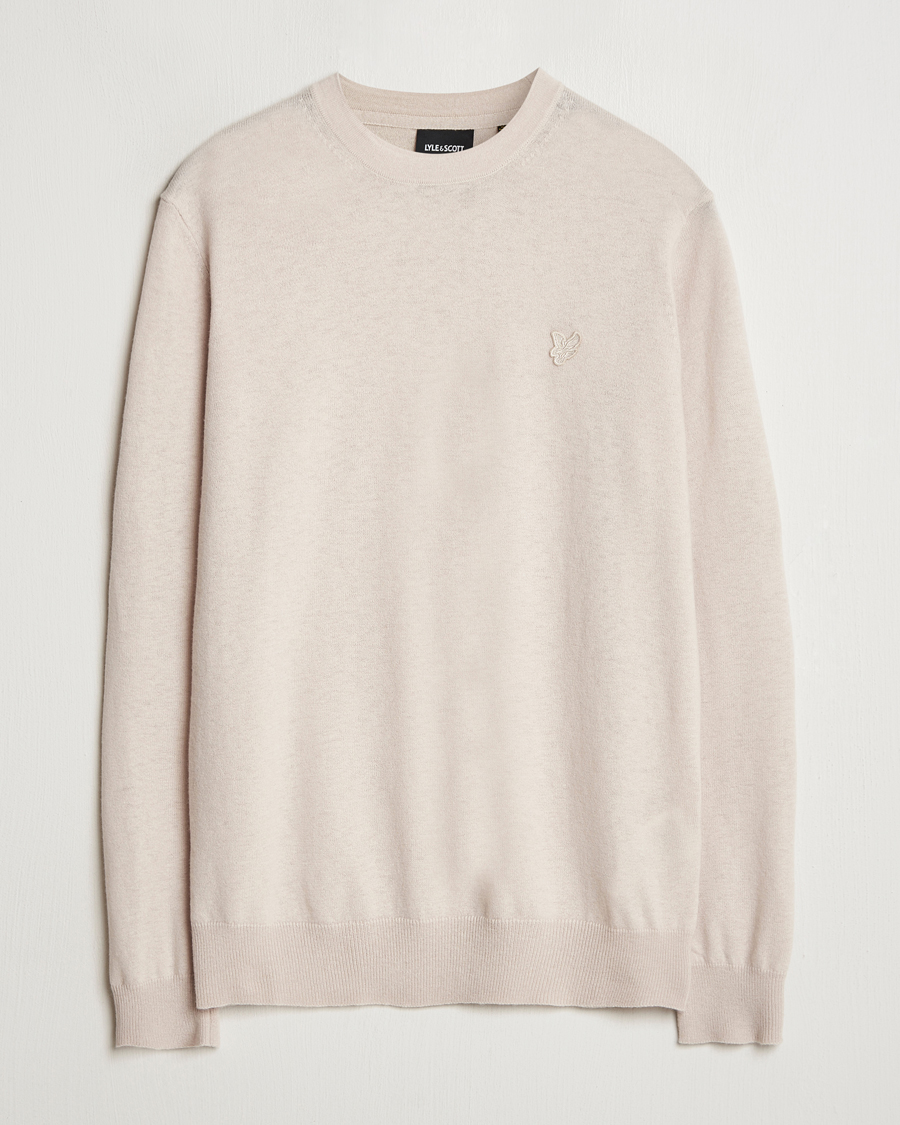 Men | Sweaters & Knitwear | Lyle & Scott | Tonal Eagle Lambswool Crew Neck Cove