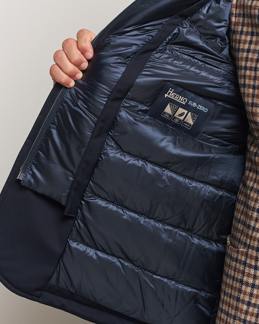 Men | Coats & Jackets | Herno | Water Repellent Down Blazer Navy