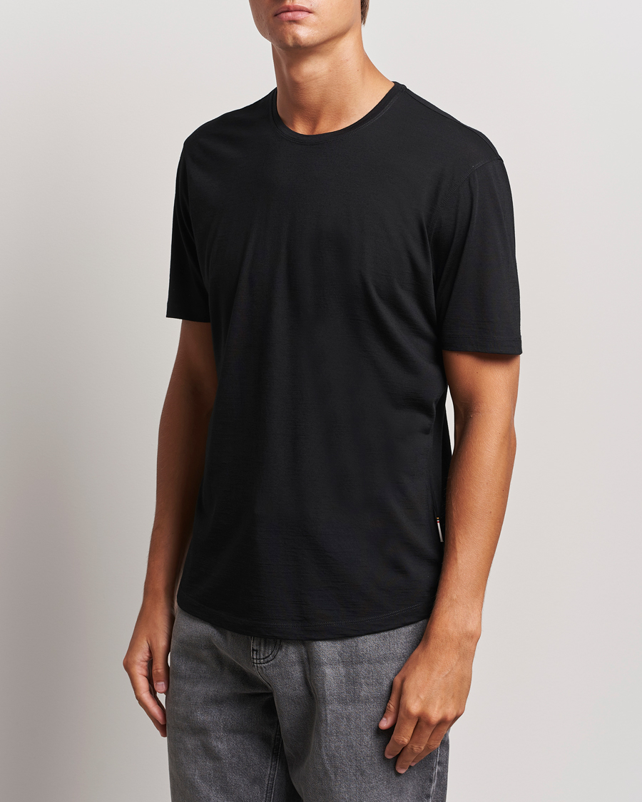 Men | T-Shirts | Orlebar Brown | OB Lux Merino T-Shirt Black