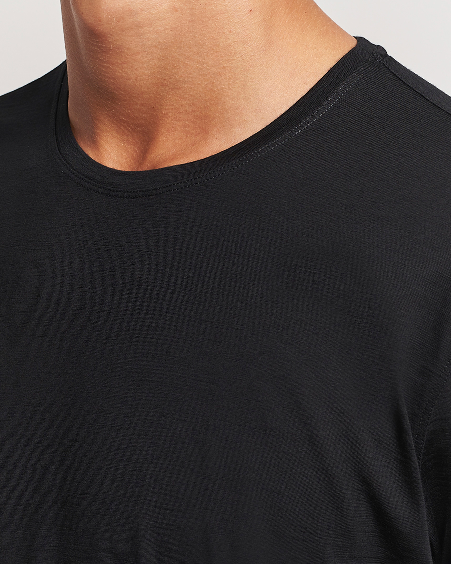 Men | T-Shirts | Orlebar Brown | OB Lux Merino T-Shirt Black