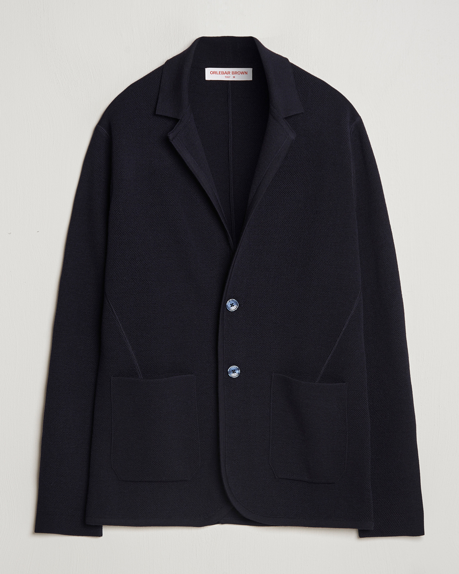Men | Blazers | Orlebar Brown | Reiner Textured Lightweigt Blazer Night Iris