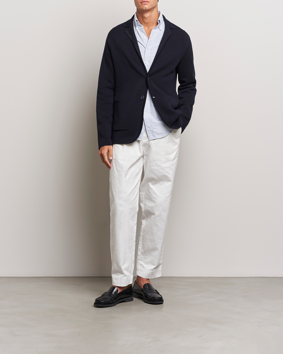 Men | Blazers | Orlebar Brown | Reiner Textured Lightweigt Blazer Night Iris