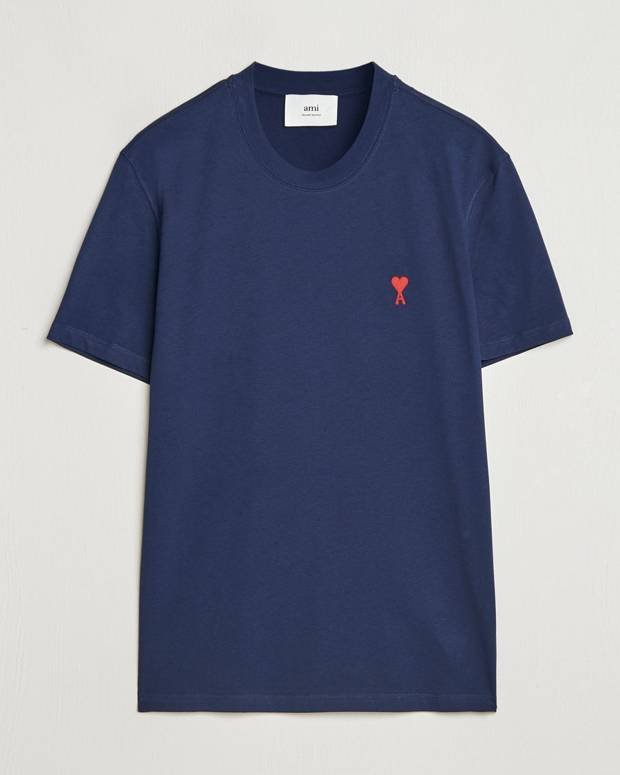 Men | T-Shirts | AMI | Heart Logo T-Shirt Nautic Blue