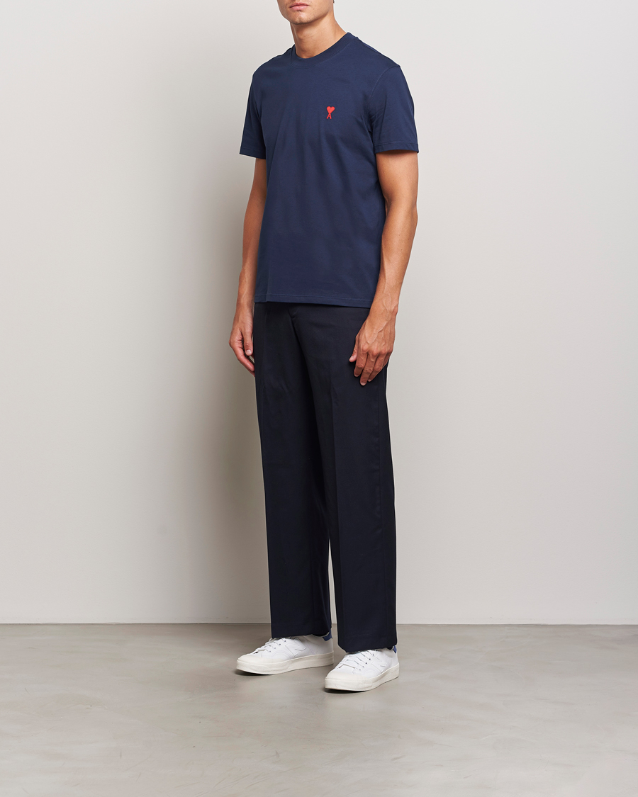 Men | T-Shirts | AMI | Heart Logo T-Shirt Nautic Blue
