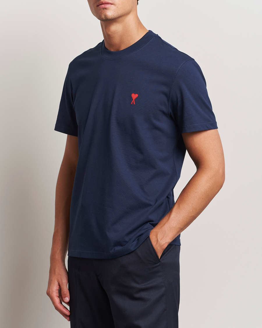 Men | T-Shirts | AMI | Heart Logo T-Shirt Nautic Blue