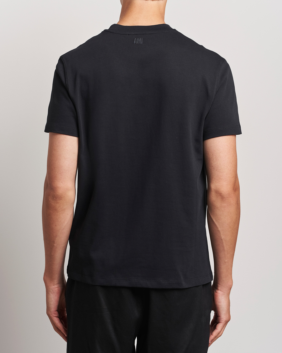 Men | T-Shirts | AMI | Tonal Heart Logo T-Shirt Black