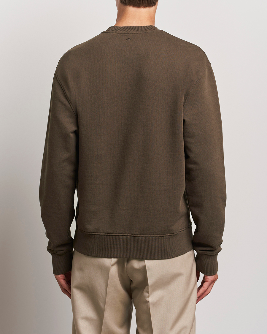 Men | Sweaters & Knitwear | AMI | Heart Logo Sweatshirt Dark Coffee