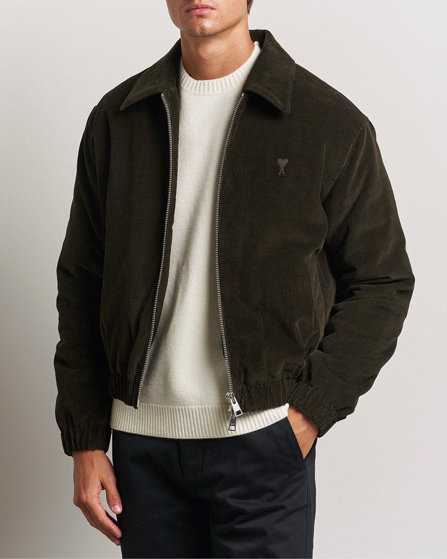 Men | Coats & Jackets | AMI | Light Padded Corduroy Jacket Dark Coffee