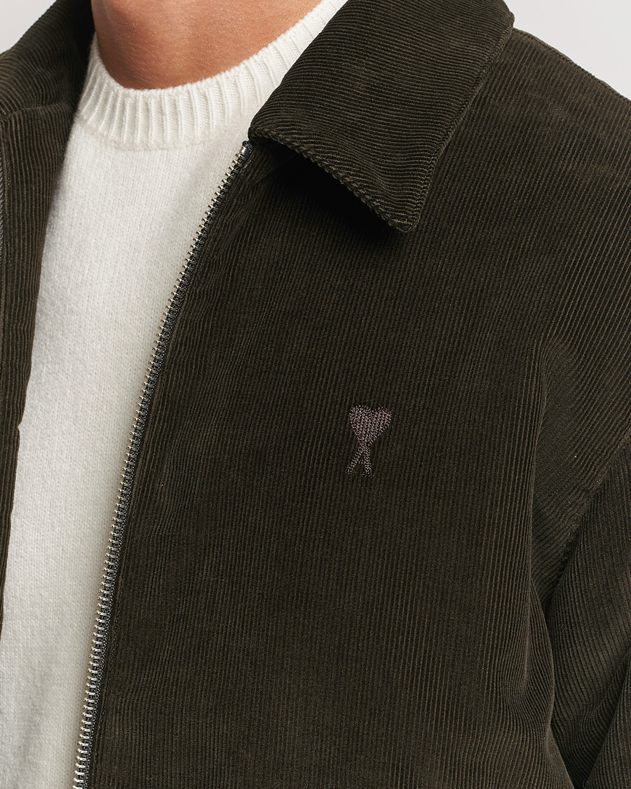 Men | Coats & Jackets | AMI | Light Padded Corduroy Jacket Dark Coffee