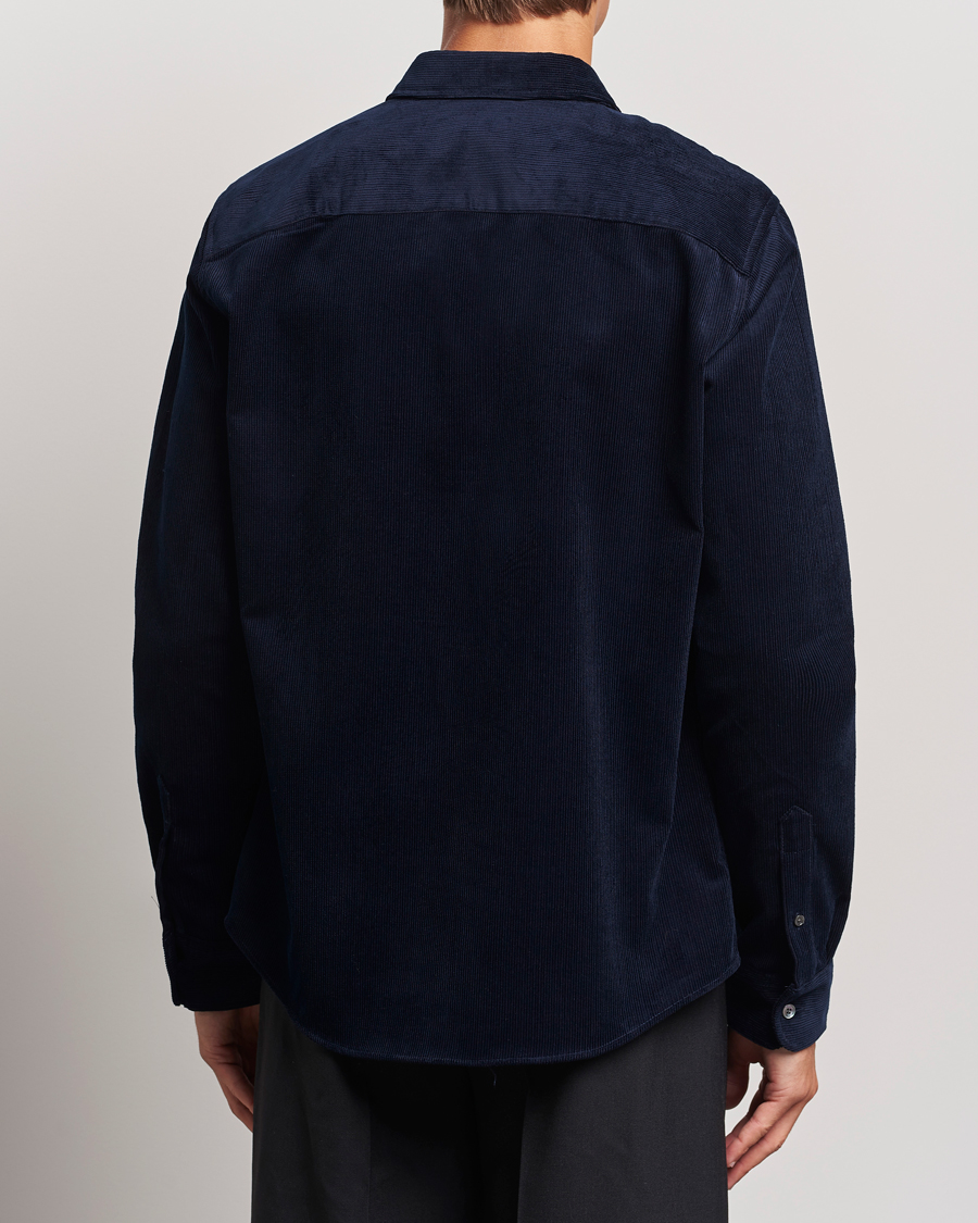 Men | Shirts | AMI | Classic Fit Corduroy Shirt Navy