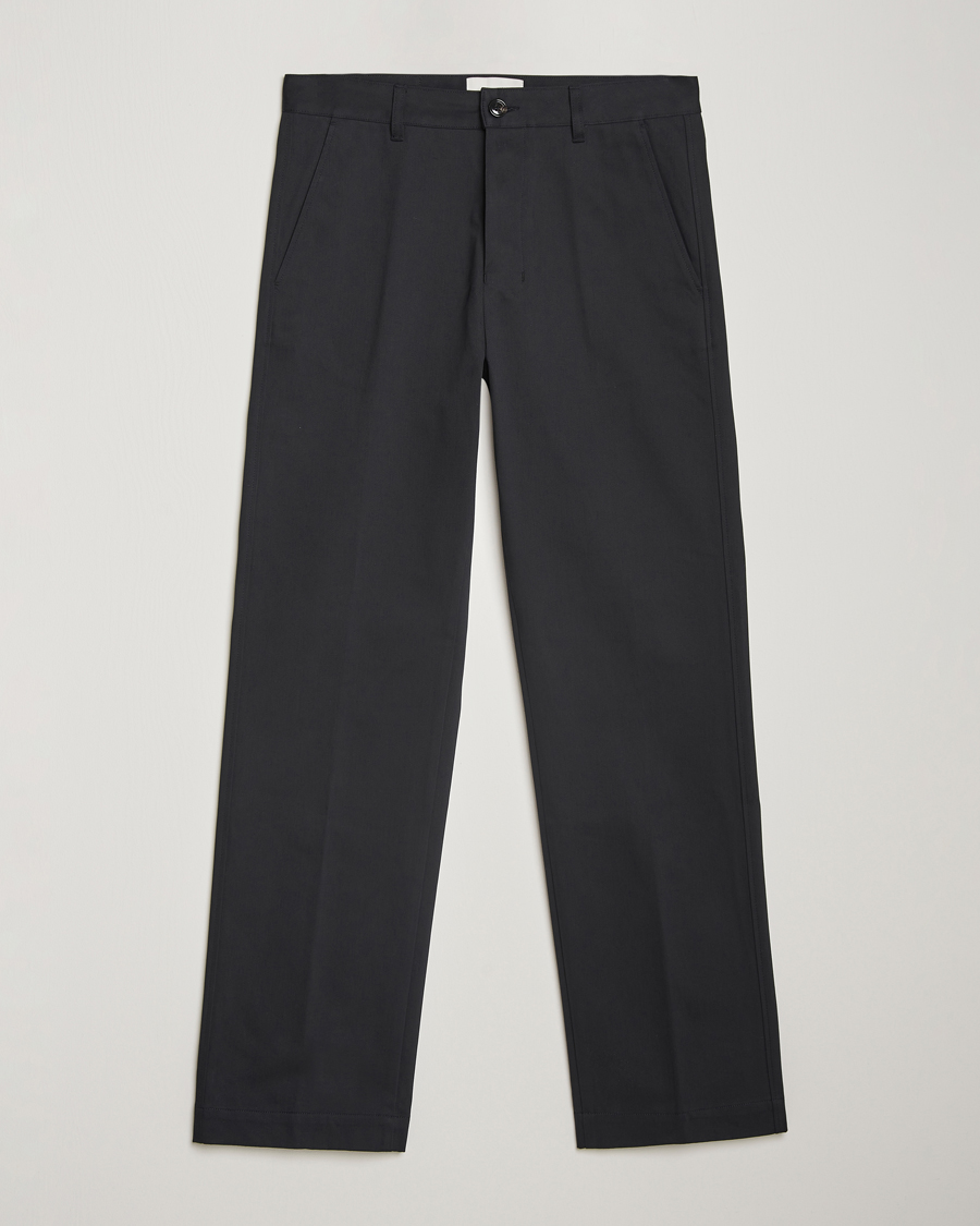 Men | Trousers | AMI | Straight Fit Chino Trousers Black