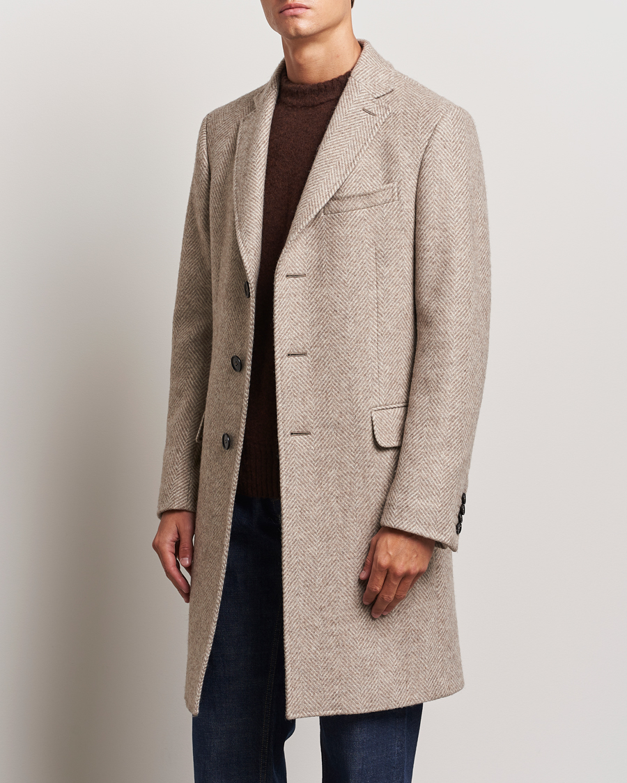 Men | Coats & Jackets | Zegna | Wool/Cashmere Double Breasted Coat Beige