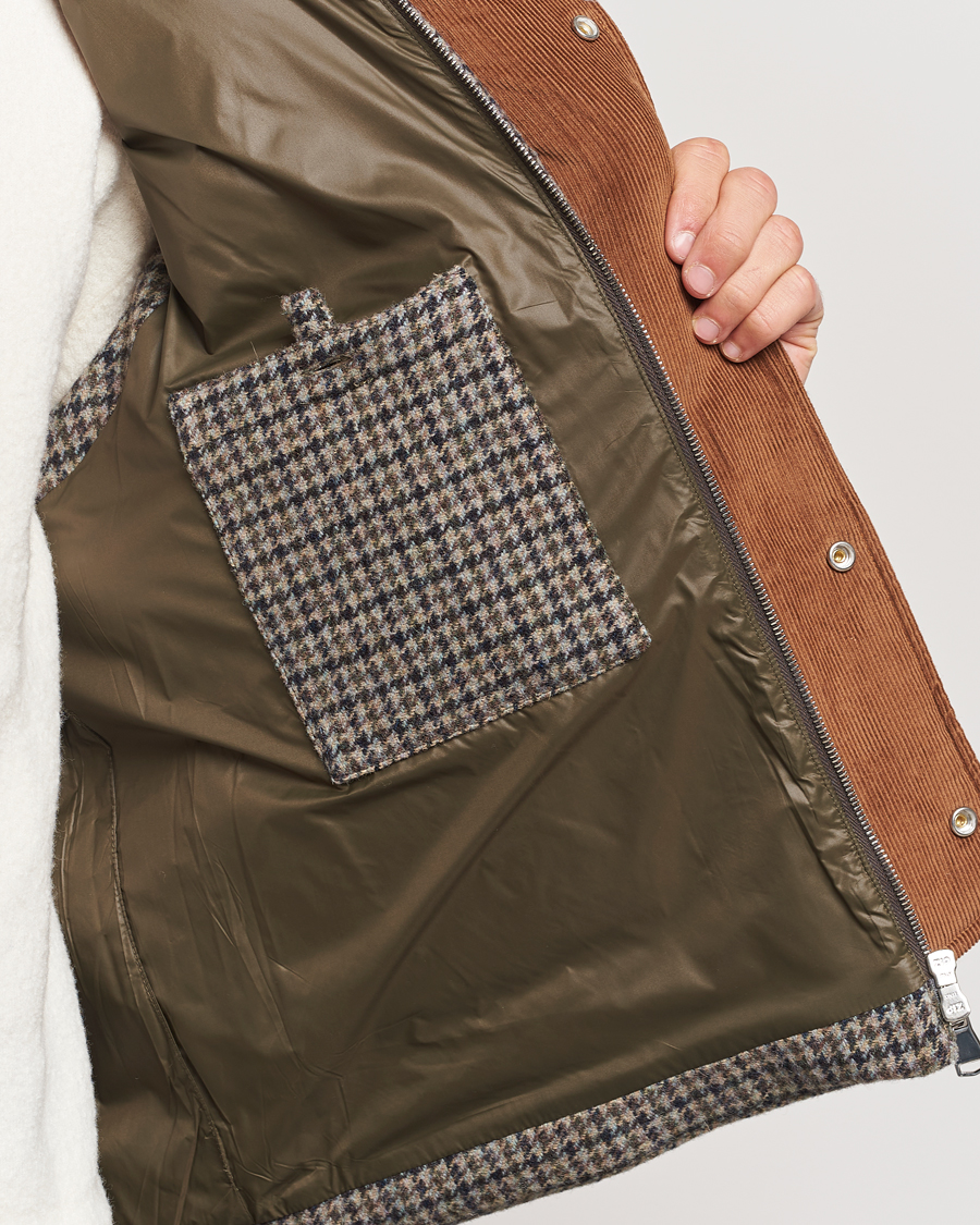 Men | Coats & Jackets | Valstar | Shearling Collar Down Vest Grey Houndstooth
