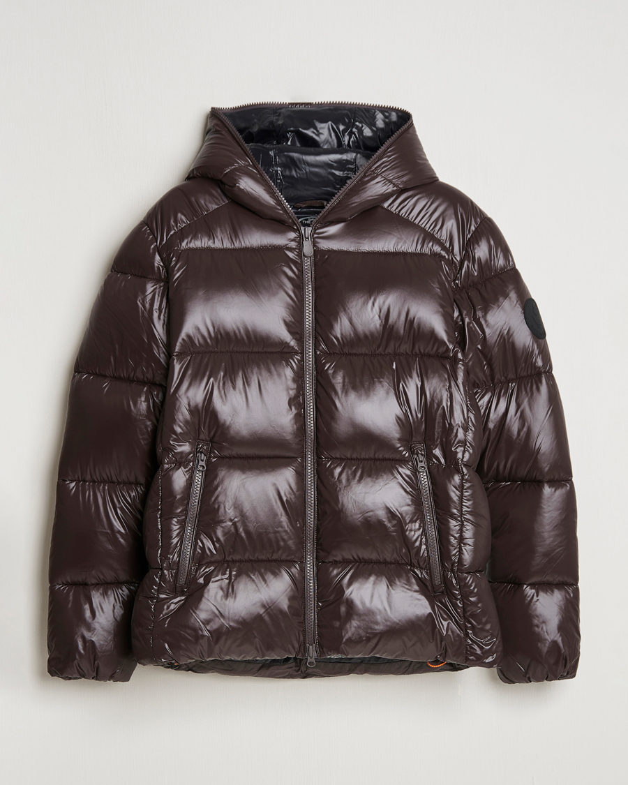 Men | Coats & Jackets | Save The Duck | Edgard Padded Puffer Brown Black