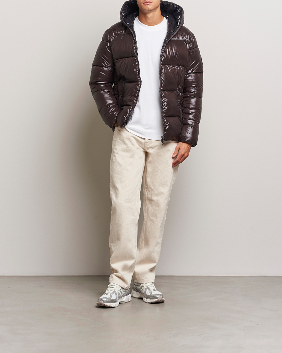 Men | Coats & Jackets | Save The Duck | Edgard Padded Puffer Brown Black